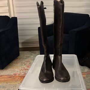 Arturo Chiang Brown Knee-High Leather Boots